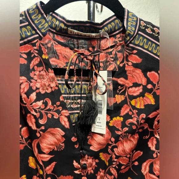 Alice + Olivia fall into you black multi mini dress size 0 - Picture 12 of 16